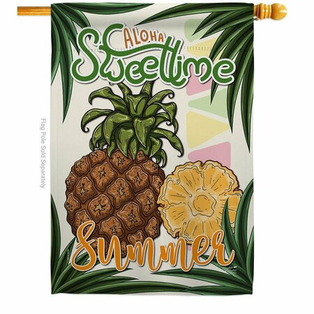 PATIO TRASERO Sweettime Summer Food Fruit 28 x 40 in. Double-Sided Vertical House Flags for  Banner Garden PA3903836